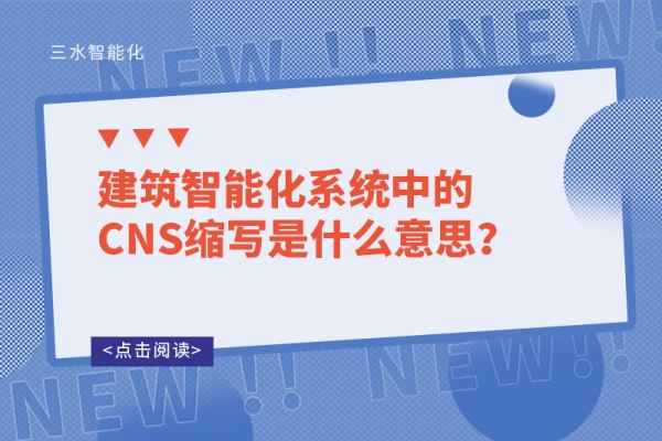 建筑智能化系統中的CNS縮寫是什么意思？